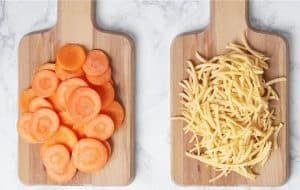 cortes con patatas y zanahoria