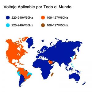 voltaje electrico alrededor del mundo