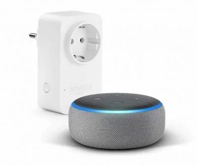 Set Amazon Echo Dot con enchufe inteligente compatible con Alexa