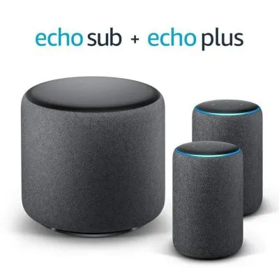 Set altavoz inteligente Alexa Echo Plus Stereo System