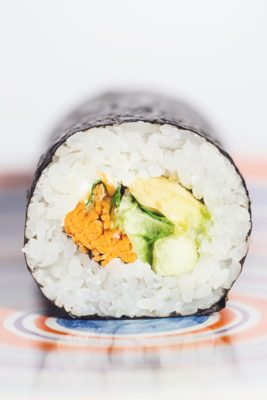 Arroz para sushi en arrocera